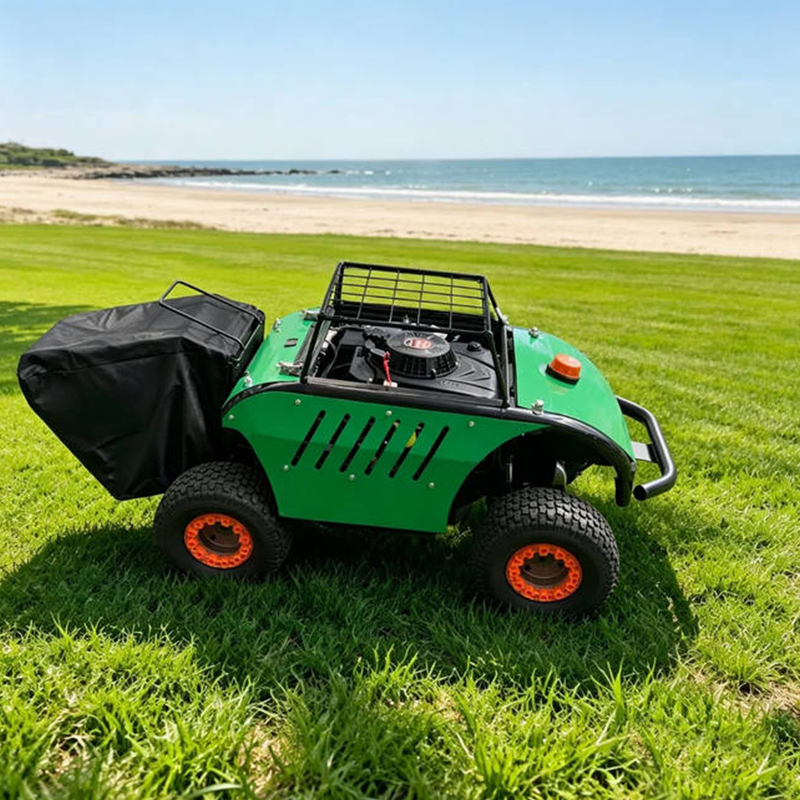 Hybrid Wheel Remote‑Control Mower With Grass Collection