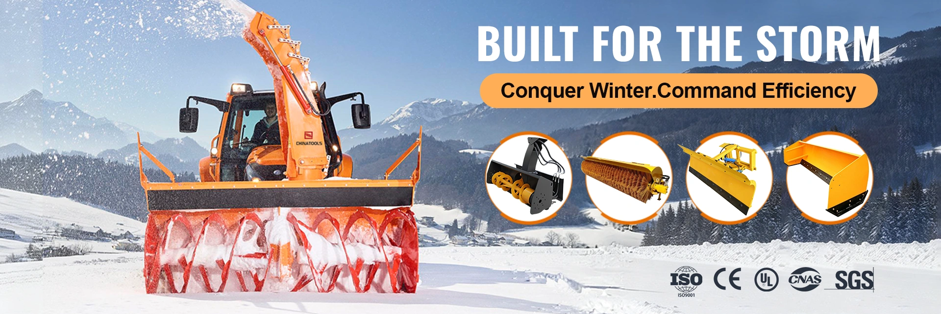 Snow Removal Equipment snow blower plow sweeper winter work attachments