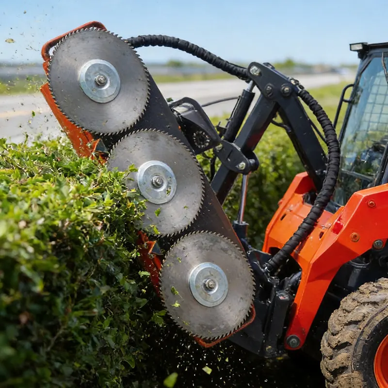 Skid Steer Three-blade Hedge Trimmer