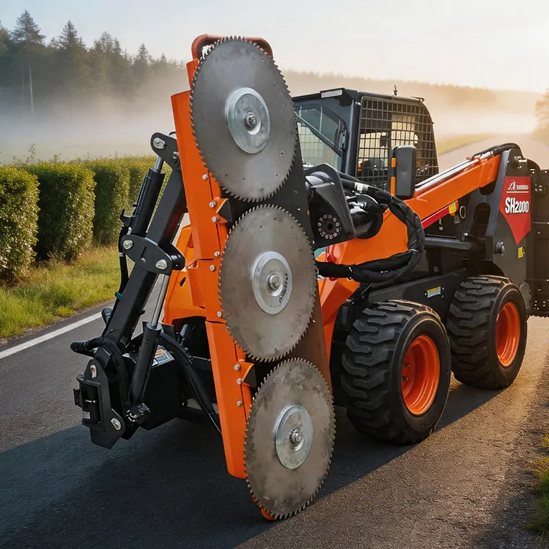 Skid Steer Three-blade Hedge Trimmer
