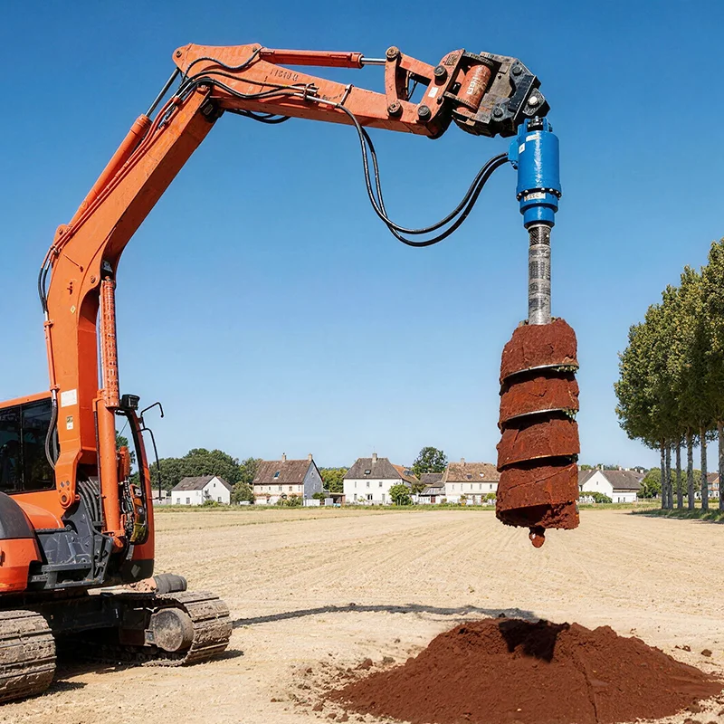 Hydraulic Earth Auger for Excavators: Torque, Bit Selection and Post Hole Production
